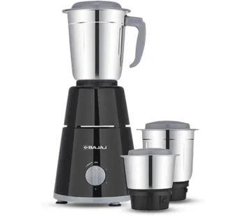 Bajaj GX-1 Mixer Grinder 500W | Superior Mixie For Kitchen |3 Stainless Steel Mixer Jars, 2-In-1 For Dry Grinding |Blade Function With Titan Motor, Black