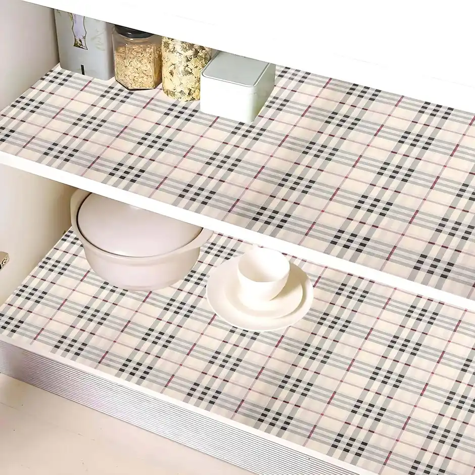 Kuber Industries |10 m Anti Slip Kitchen Shelf Sheets - Waterproof Wardrobe Sheets for Shelves