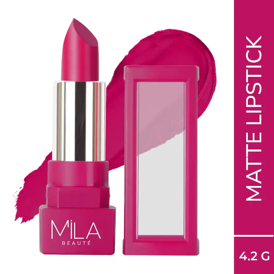 Mila Beaute Matte Lipstick Lightweight Highly Pigmented - Passionate Petal