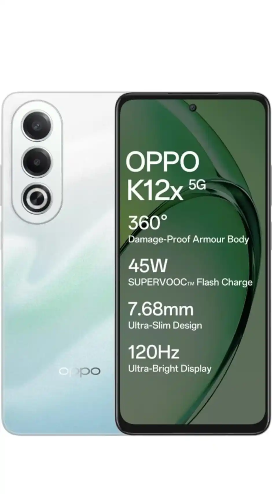 Oppo K12X 5G | 6GB | 128GB | Breeze Blue Share.svg Net Qty: 1 pc