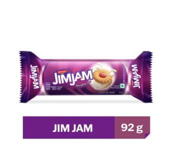 Britannia Treat Jim Jam Naughty Jam creme Biscuits | Trans Fat-free Share.svg Net Qty: 1 pack (92 g)
