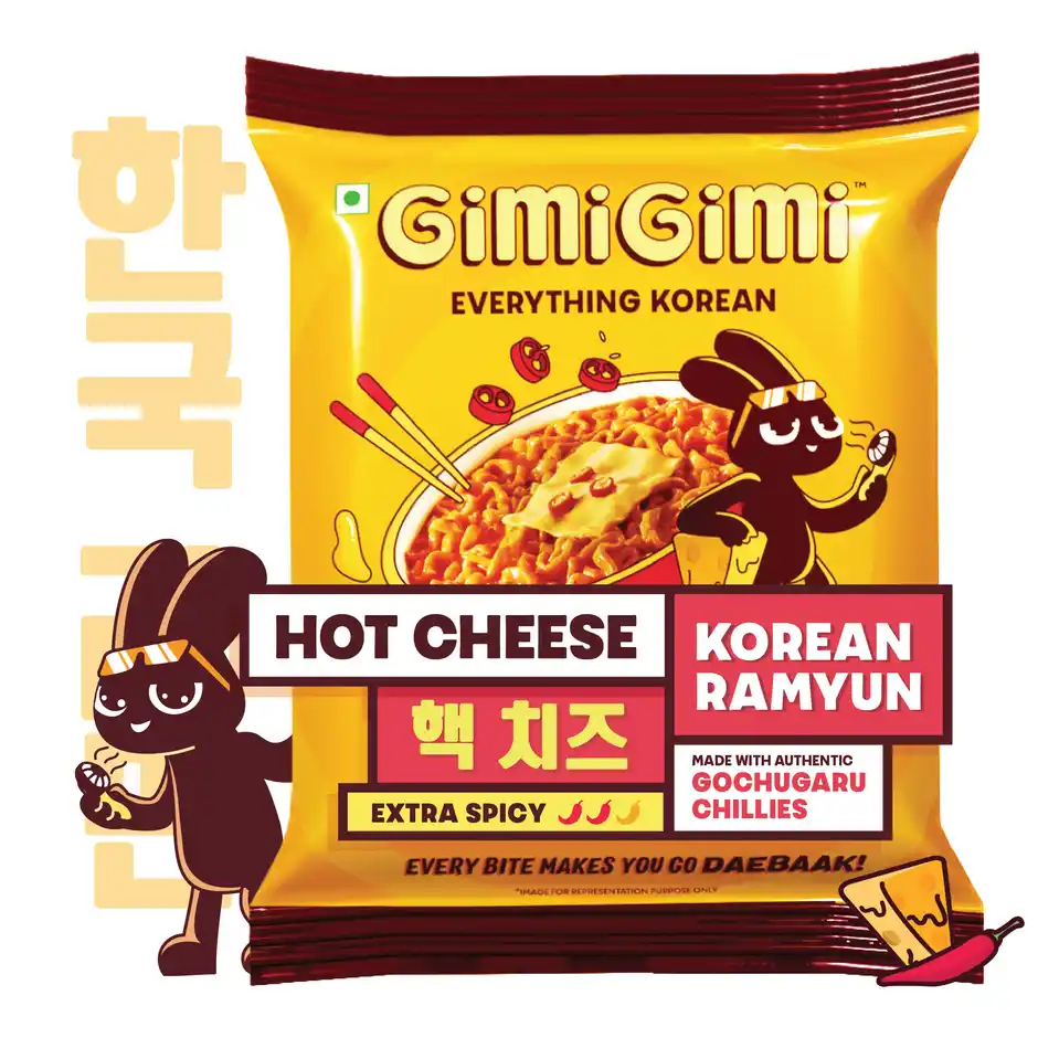 Gimi Gimi - Hot Cheese - Veg Korean Ramen Noodles Share.svg Net Qty: 1 pack (135 g