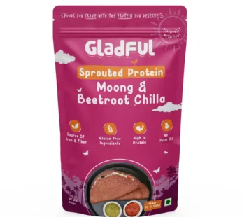 Gladful Beetroot Protein Sprouted Lentils and Millets Instant Chilla Mix Share.svg Net Qty: 1 pack (200 g)