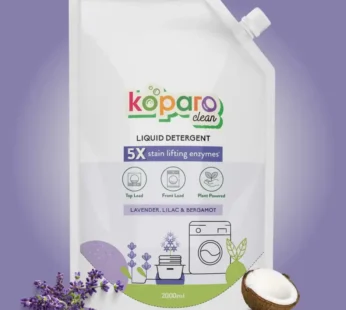 Koparo Clean Lavender & Lilac Front & Top Load Natural Detergent Liquid | Pouch Share.svg Net Qty: 1 pack (2 L)