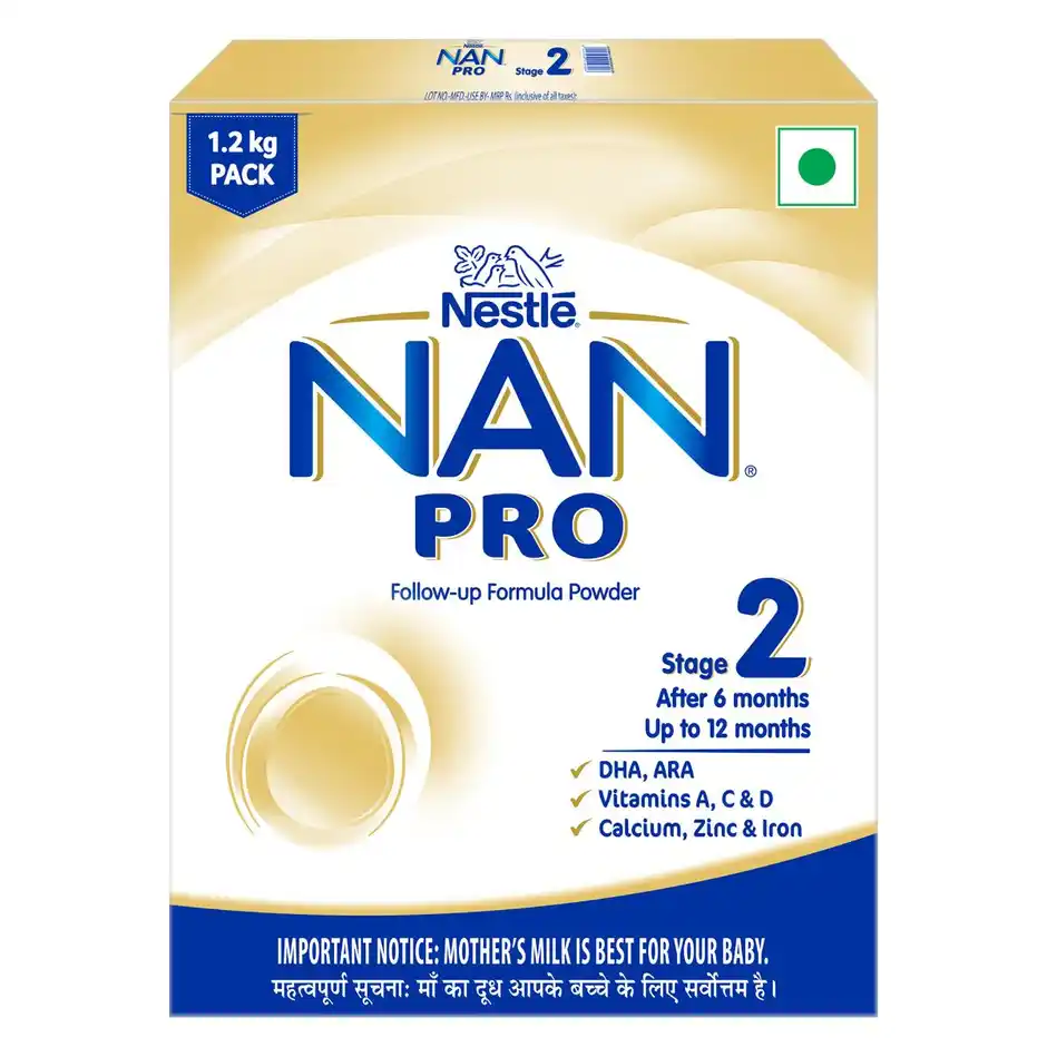 Nestle Nan Pro 2 Follow-Up Formula Baby Powder, Vitamin, DHA & ARA | 6-12 Months Share.svg Net Qty: 1.2 kg