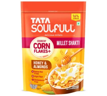 Tata Soulfull Corn Flakes, Honey & Almonds, Crunchy Corn & Millets, Baked Not Fried, High Fiber Share.svg Net Qty: 1 pack (170 g)