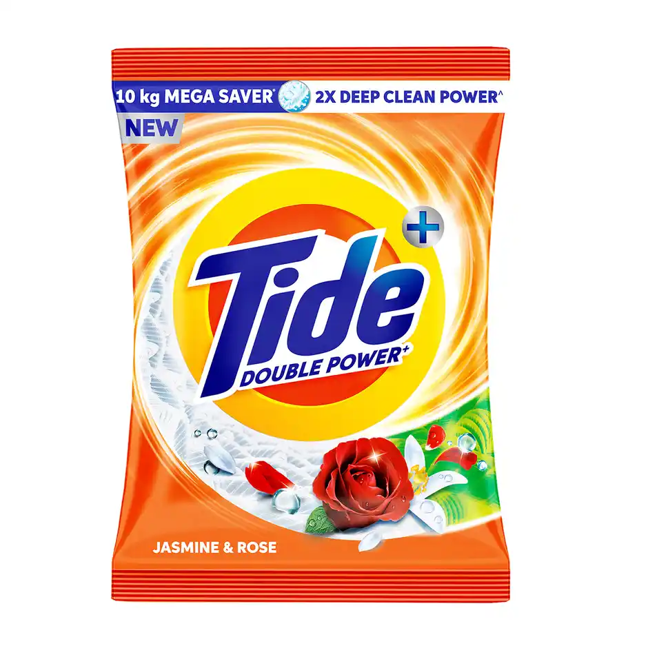 Tide Plus Jasmine & Rose Detergent Powder Share.svg Net Qty: 1 pack (10 kg)