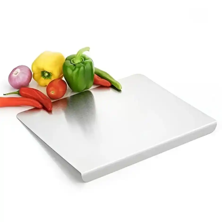 Youbee Stainless Steel Heavy Duty Chopping Board With Lip For Kitchen - For Vegetables, Fruits Share.svg Net Qty: 1 pc